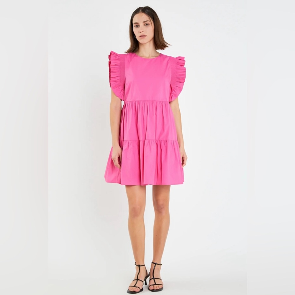 English Factory Ruffled Babydoll Mini Dress
